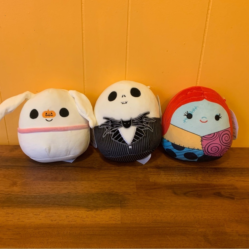 Disney Squishmallow Nightmare Before Christmas Jack Skellington Zero Sally 8”